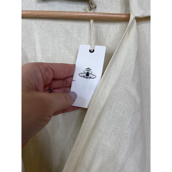 NWT Just Bee Queen Chiara Wrap Cropped Top Women's Vanilla Size: Medium - Picture 4 of 8